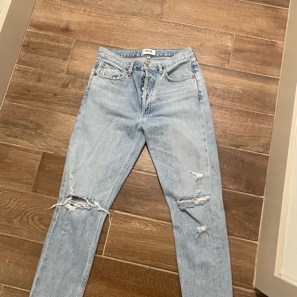 Light Blue Distressed Jeans